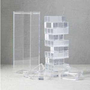 RAY YI custom transparent acrylic Jenga setgiant tumbling tower games with kids educational classic toys