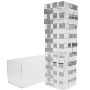 RAY YI Custom Unique gift transparent acrylic block tower toy with acrylic Jenga set