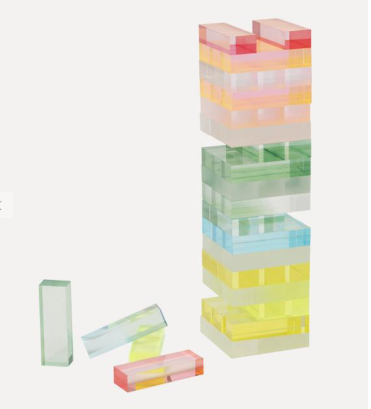 RAY YI  custom Classic high quality transparent acrylic block jenga tower game with kids toys