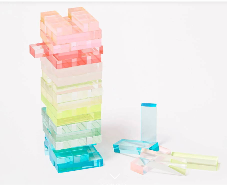 RAY YI Custom wholesale Classic high quality Clear smooth acrylic giant jenga blocks construction toy