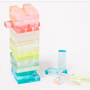 RAY YI Custom wholesale Classic high quality Clear smooth acrylic giant jenga blocks construction toy