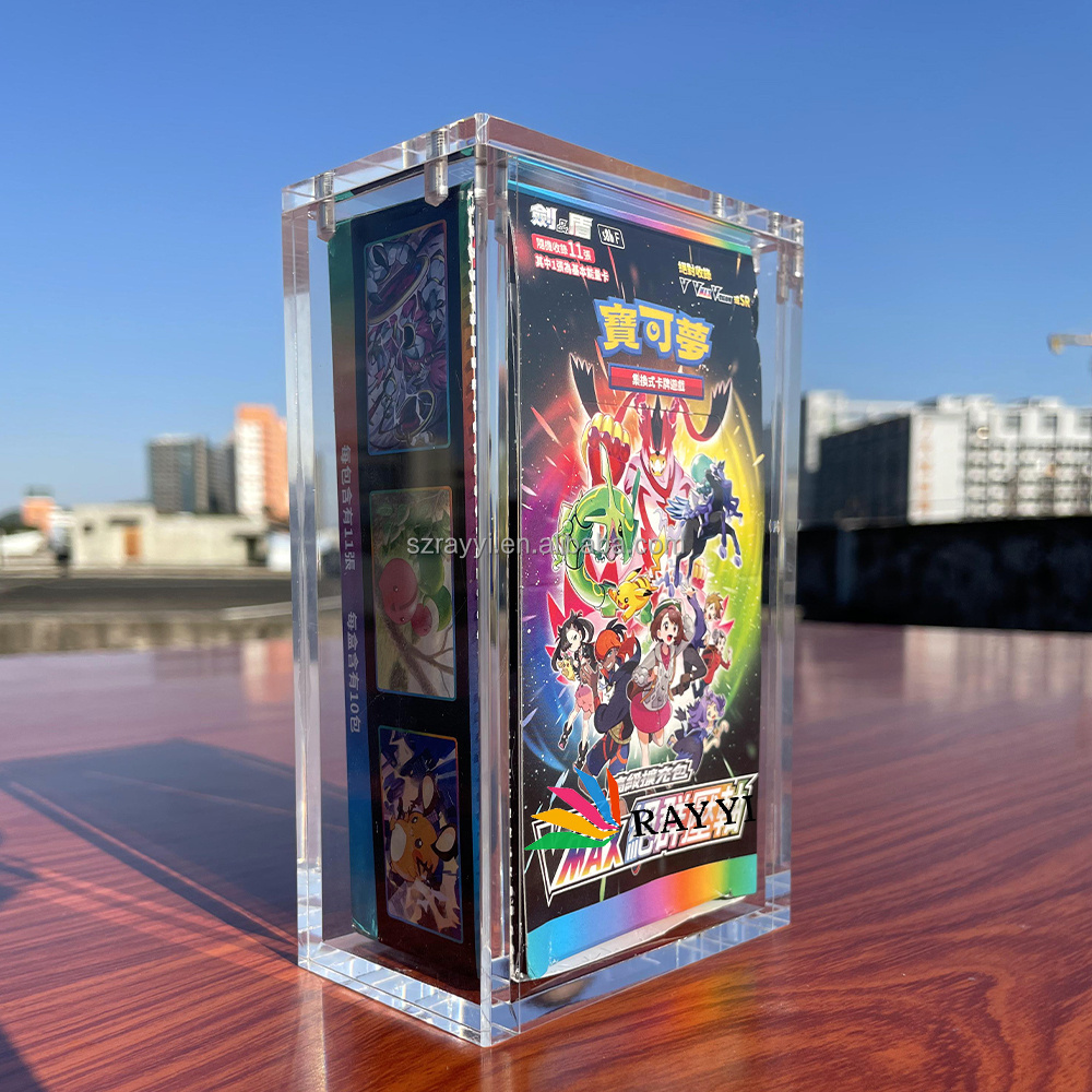 RAY YI Wholesale High Class magnetic Pokemon Japanese Display case Booster box For Shiny Star V S4A Acrylic Case