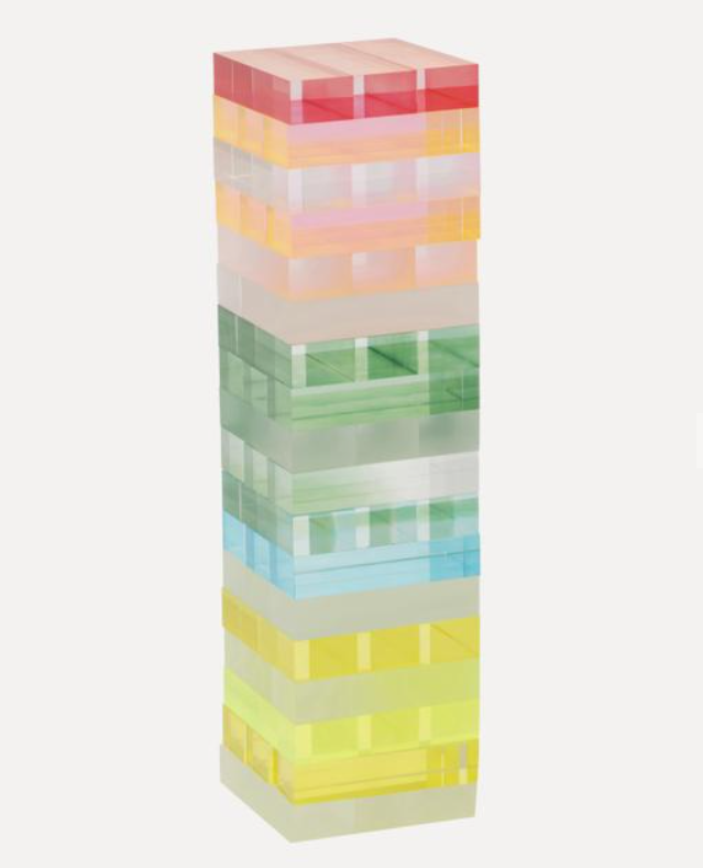 RAY YI  custom Classic high quality transparent acrylic block jenga tower game with kids toys