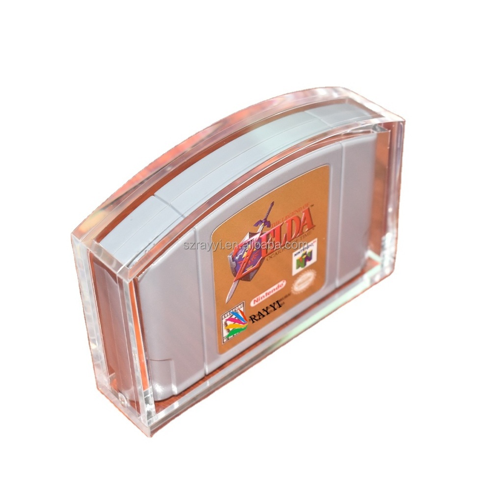 RAY YI Factory direct sales New Design Nintendo 64 (N64) Cartridge Acrylic Video Game Case Protector