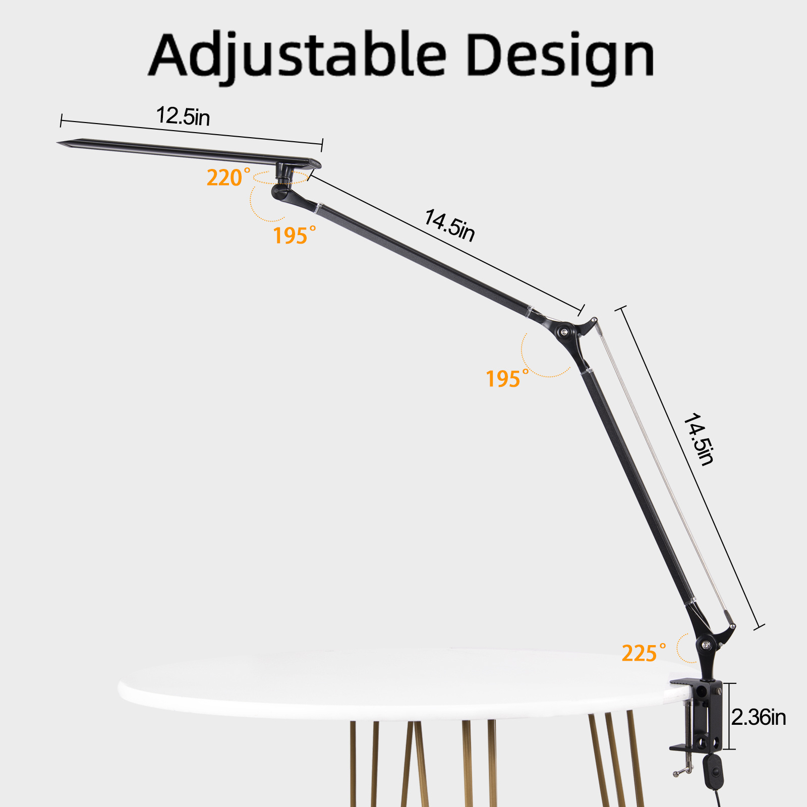 Ultra Bright Led Desk Lamp flexible Swing Arm Home Office Working Studying Reading Architect task Table Lamp