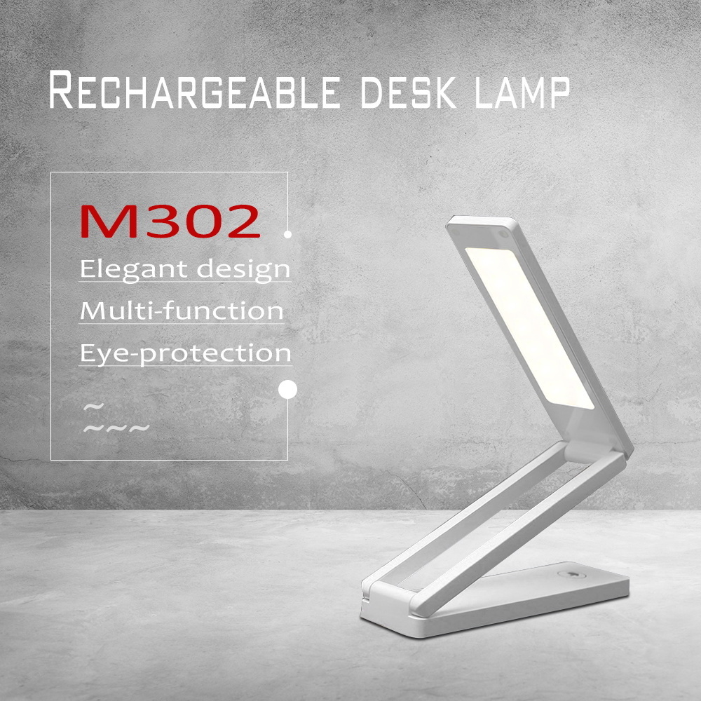 folded LED table lamp  with rechargeable battery USB portable dimmable led desk lamp