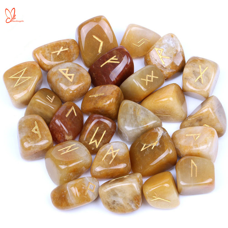 Manufacturers wholesale natural stone Nephrite jade new jade inscription rune boutique cobblestone fortune-telling stone