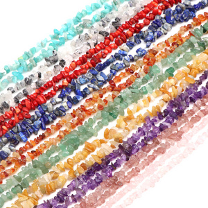 gemstone different color strand chips strand drilled crystal chips beads