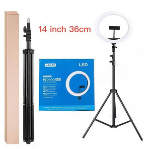 LJJ36 LJJ45 Factory Wholesale 10 inch Dimmable Three Color Fill Led Selfie Ring Light 26cm Tripod