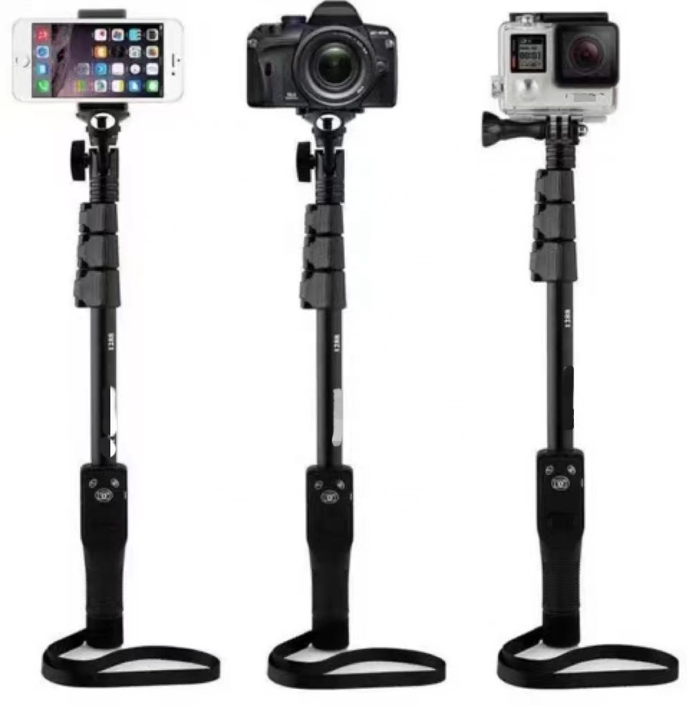 YT-1288 VCT 228 Shutter Remote Control Live Selfie Stick With Mobile Phone Holder