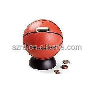 oem basketball piggy bank/can count money boxes/custom cute coin bank