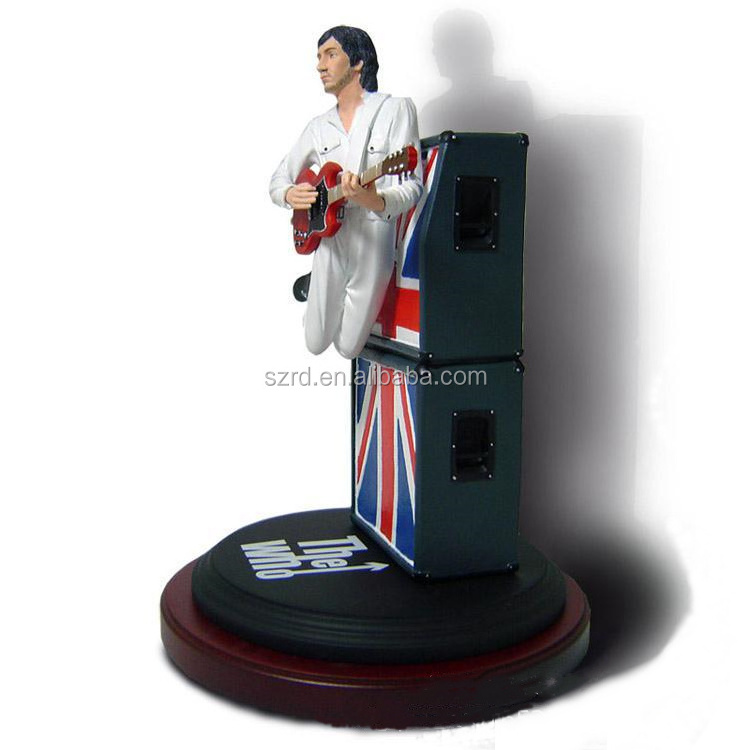 OEM custom toy maker musician guitar player resin figurine