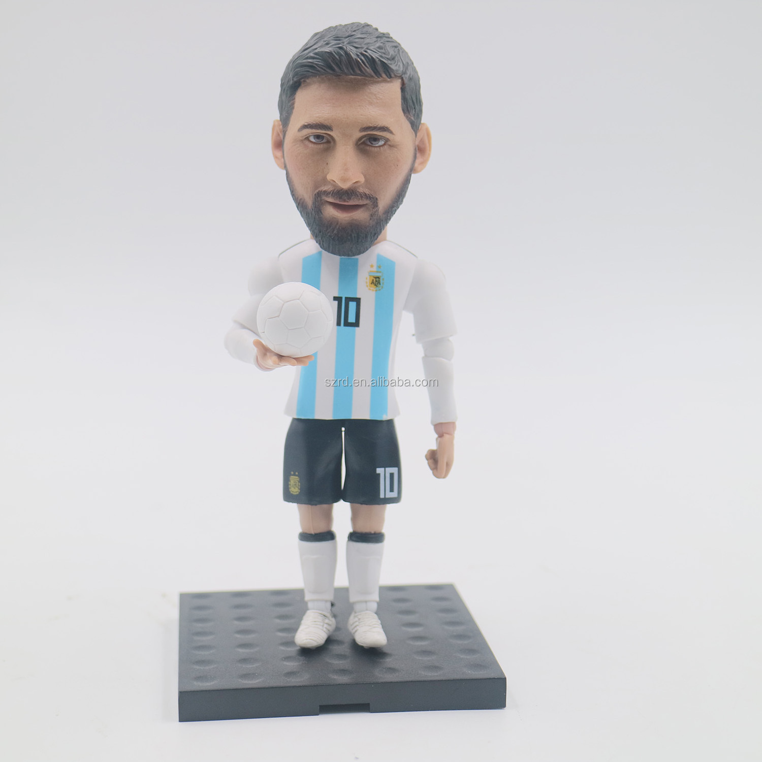 Realistic action figures with details face football player model figures