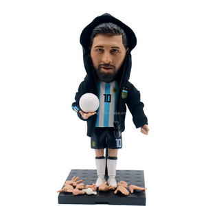 Realistic action figures with details face football player model figures