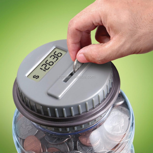 digital counting bottle money bank/bottle coin bank/transparent coin bank