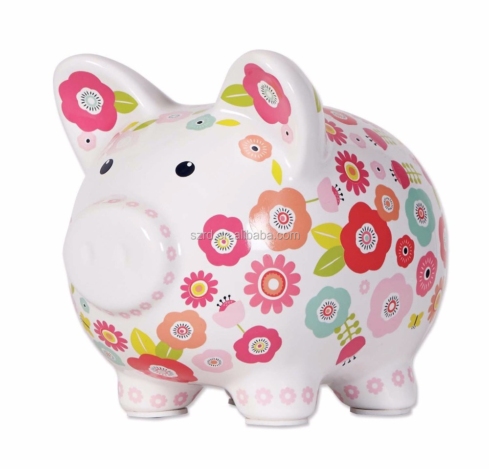 Christmas oem pink pig money box