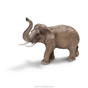 Life-size elephant polyresin statue for decoration OEM educational elephant animals vinyl toys for kids