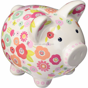 Christmas oem pink pig money box