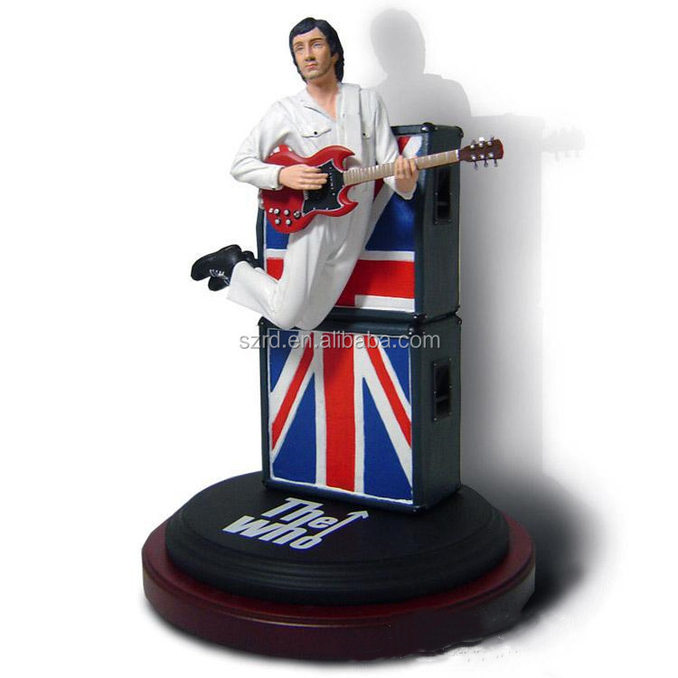 OEM custom toy maker musician guitar player resin figurine