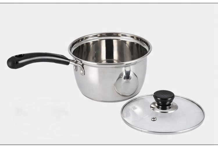 Factory wholesale stainless steel milk boiling pot hot pot with lid