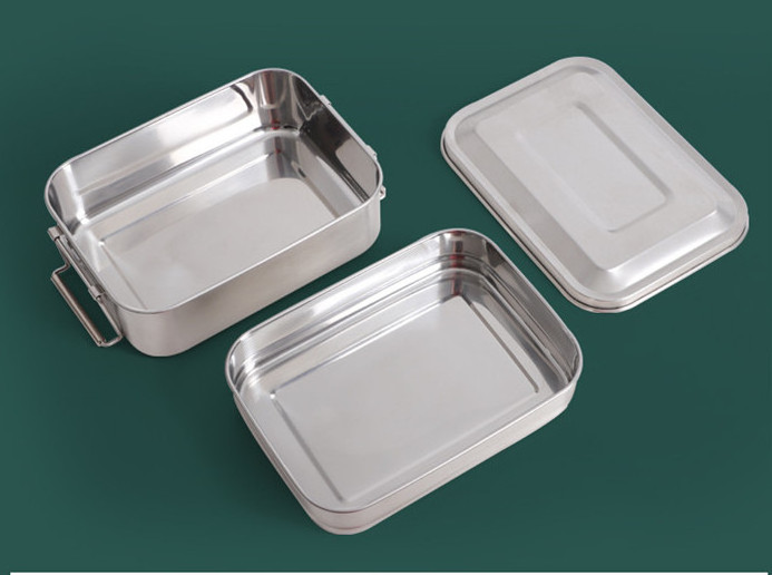 Stainless Steel Bento Box Set 2Layer Bento Lunch Box for Kids, Adults To Go Meal Prep Container with Removable Snack Box