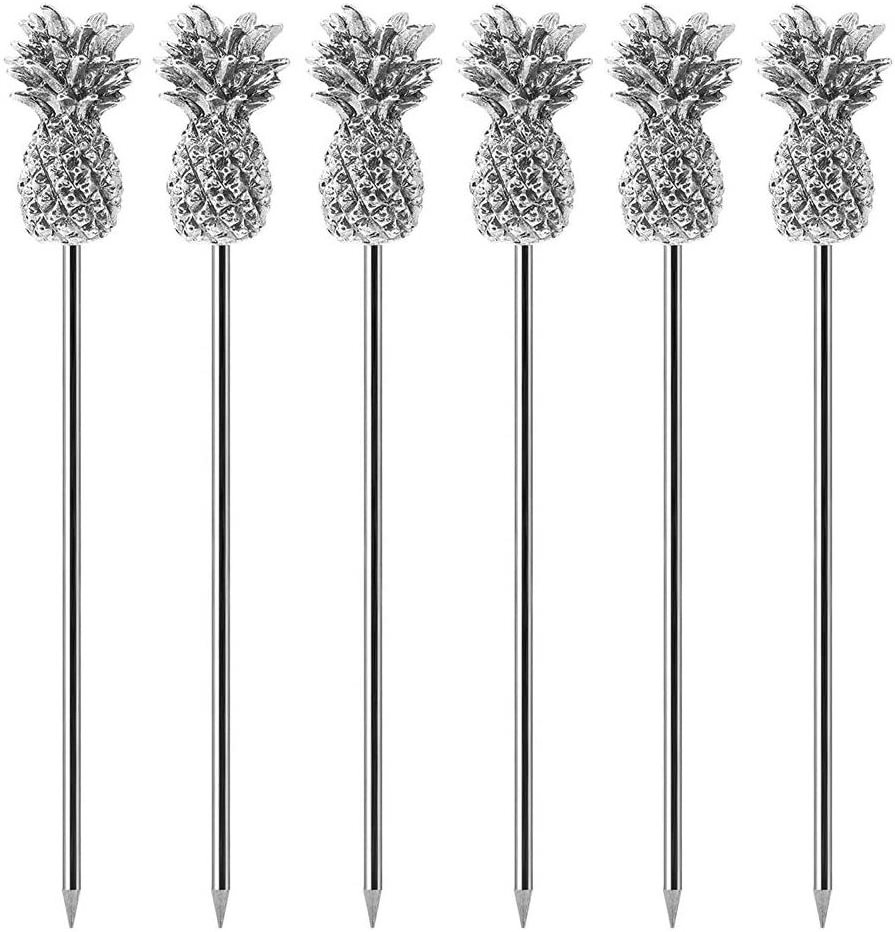 Stainless Steel Pineapple Martini Cocktail Picks for Fruit Cocktail Party Wedding