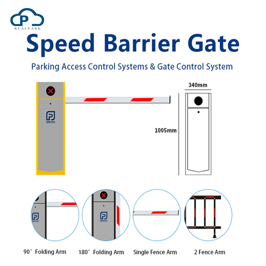 Hot Sale 1.5sec Speed Adjustable Parking Lot Gate Barrier 24VDC Brushless Motor Rfid Automatic Boom Barrier Gate