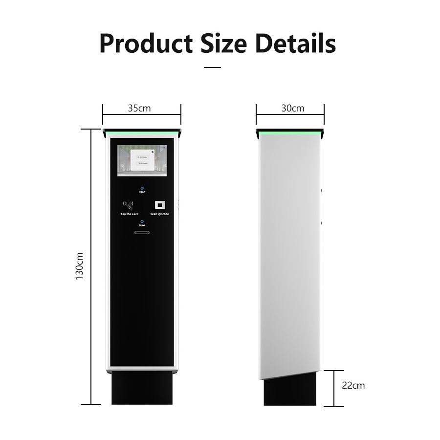 All-in-one Enhanced security measures Ticket Validation Kiosk for Entry Ticket Parking Management System Solution