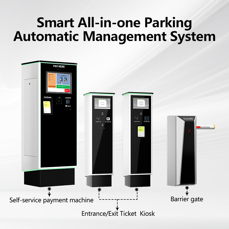 All-in-one License plate recognition Barcode Ticket Scanning for Entry Ticket Integrated Parking Solutions