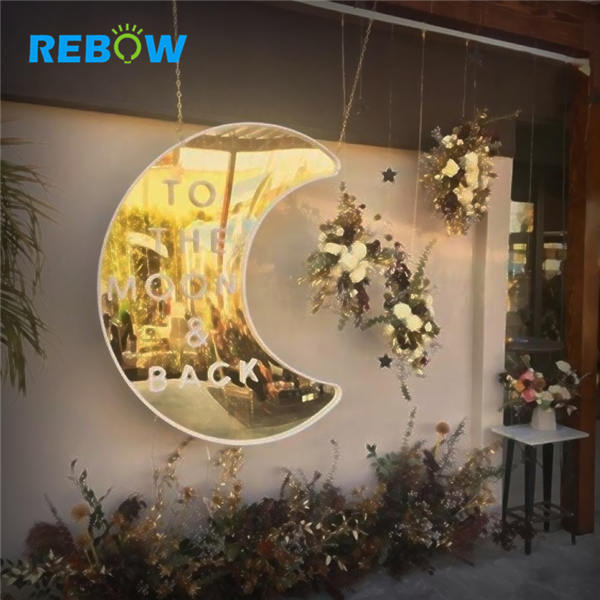 Rebow Led Pvc Acrylic Powered Moon Matt Neon Light Sign Tire Logo Led Flex 1Cm Neon Light