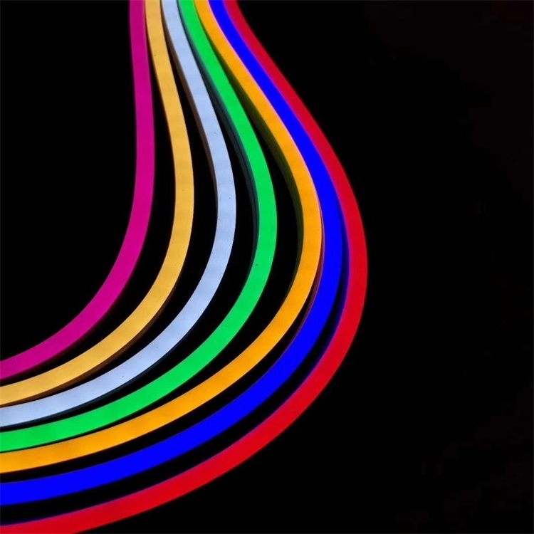 Ultra thin 6mm 8mm Color jacket 12V silicone dot free led neon flex rope light