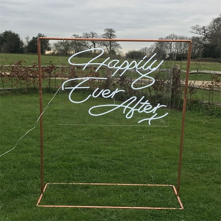 Romantic decorative free shipping happily ever after neon sign custom