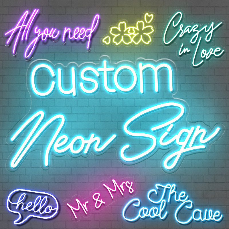 Dropshipping Free Design Custom Led Neon Light Name Logo Neon Sign Custom Drop Shipping For Bedroom Birthday Party Home