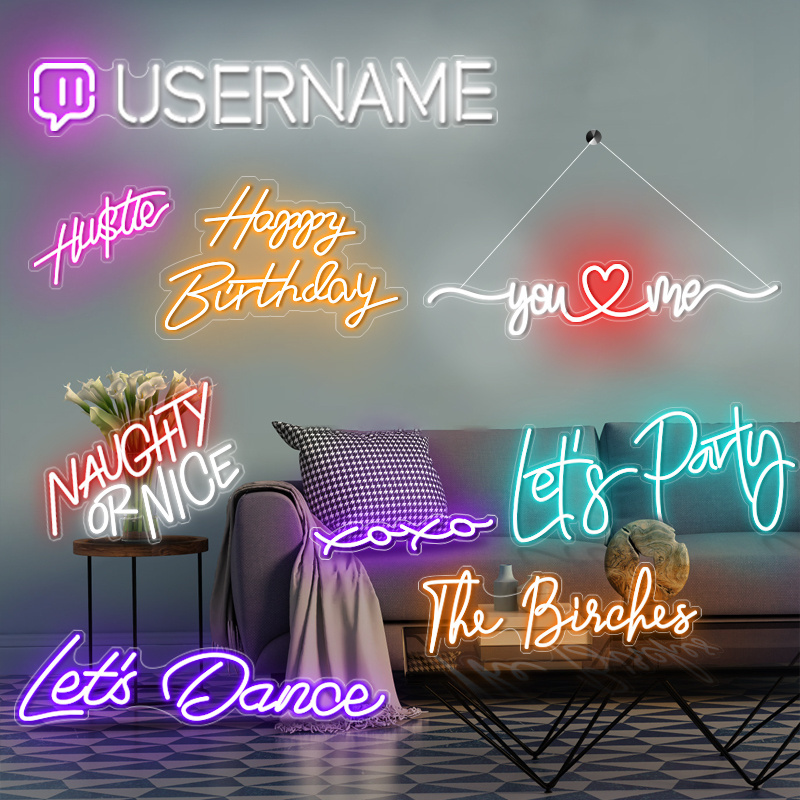 Dropshipping Free Design Custom Led Neon Light Name Logo Neon Sign Custom Drop Shipping For Bedroom Birthday Party Home