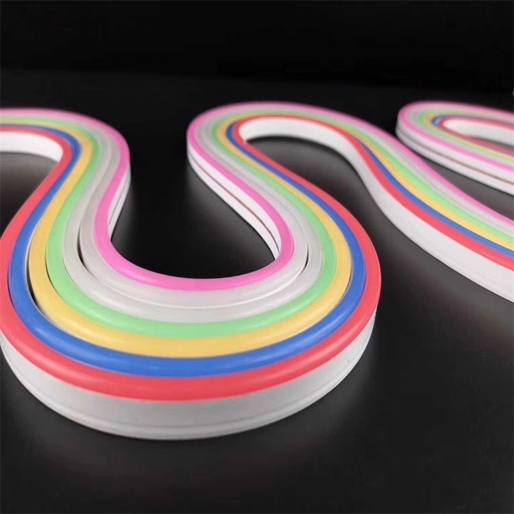 Ultra thin 6mm 8mm Color jacket 12V silicone dot free led neon flex rope light