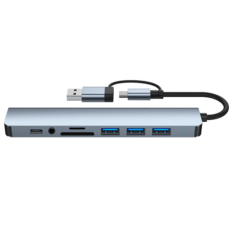 7 8 in1 Usb C Hub splitter usb data usb3.0 hub adapter docking station Type c 2.0 type-c Data hub For Computer Laptop