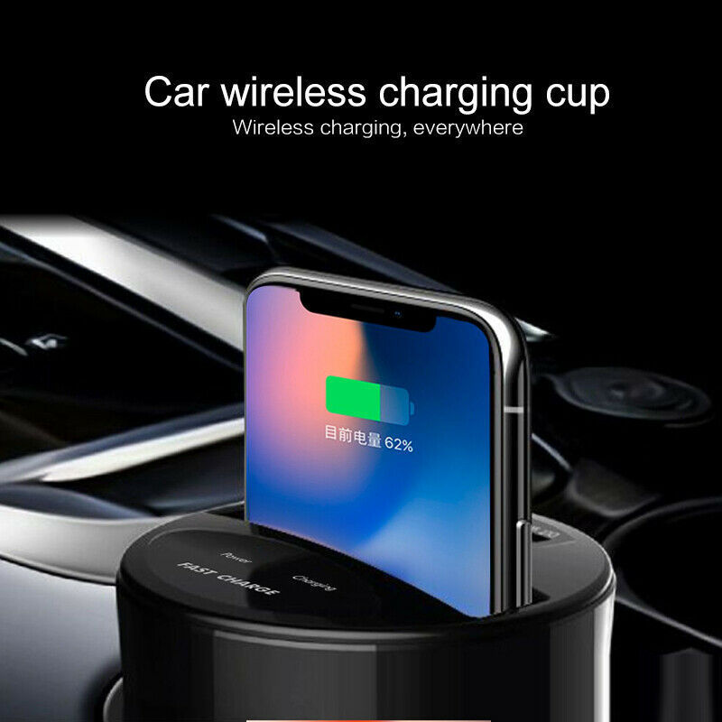 10W X8 X9 Car Wireless Charger Cup with USB charger for wireless phone charger cup