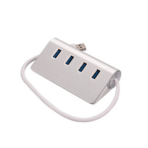 Super fast reversible aluminium 4 port high speed usb por hub powered usb 3.0 hub