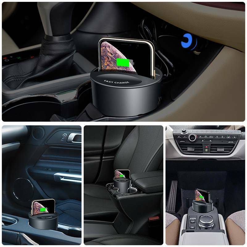 10W X8 X9 Car Wireless Charger Cup with USB charger for wireless phone charger cup