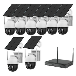 8CH 4MP Nvr Camera System 2way Audio Solar Panel Battery Charged Surveillance Home Security Outdoor Wifi Camera Nvr Kit