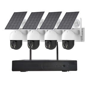 4CH 4MP Cctv Camera Full Hd Kit Night Vision IP Wireless Security Wifi Nvr System Cctv Camera Kits With Solar Panel