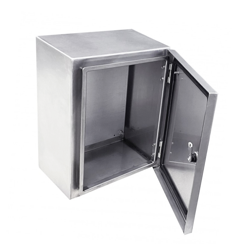 Stainless Steel Cabinet Wall-mounted enclosure with Mounting Plate  IP66 Stainless Steel Chassis