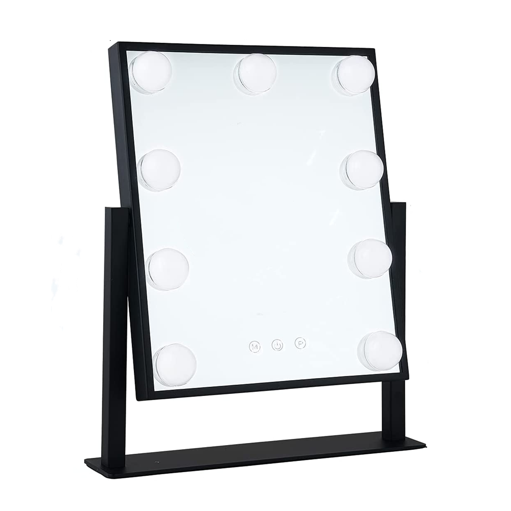 Lighted Makeup Mirror Hollywood Vanity Mirror with Lights, Touch Control Design 3 Colors Dimmable LED Bulbs 360 degree Rotation