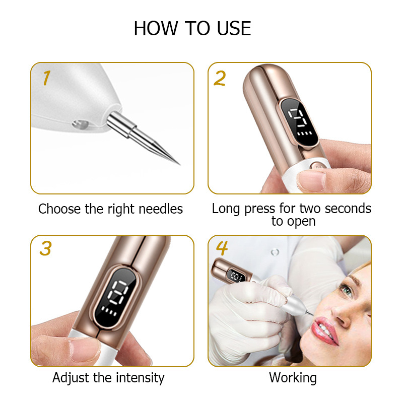 Skin Wart Remover Face Mole Skin Tag Mole Remover Pen Warts Removal Machine Portable