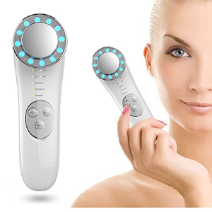 RF Facial Massager Ultrasound Ion Hot Cold Hammer Skin Care Whitening Facial Lift Machine