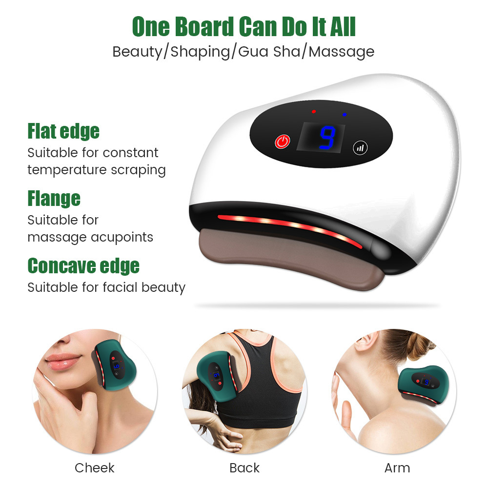 Wireless stone Needle scraping board intelligent face electric scraping instrument home shaving massage meridian brush