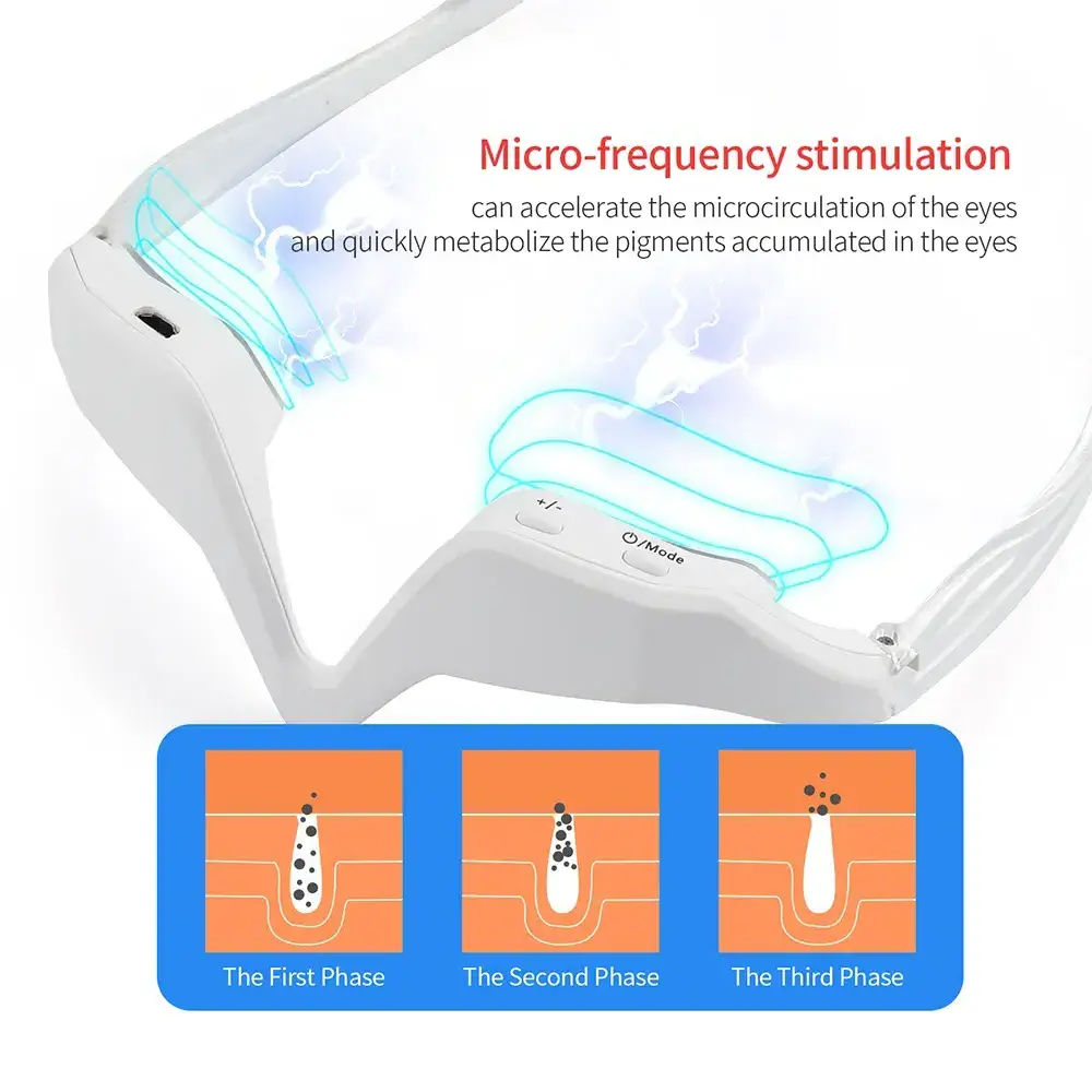 3D Eye Beauty Instrument Current Pulse Eye Relax Reduce Wrinkles And Dark Circle Remove Eye Bags Massager Beauty Tool