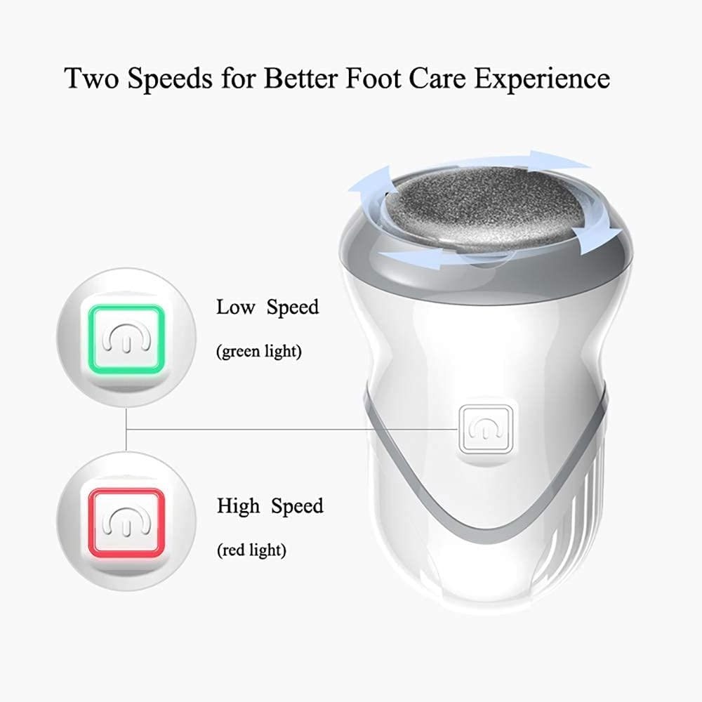 Callus Remover for Feet Rechargeable Heel Scraper Electric Foot Callus Remover Dead Skin Remover 2 Speed 3 Grinding Heads