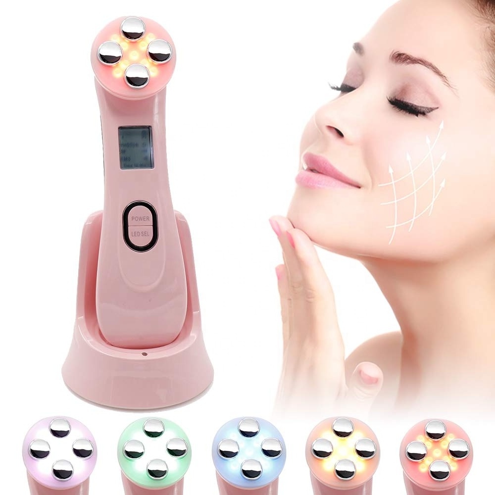 2022 Electroporation RF EMS LED Light Facial Massager Tighten Skin Care Radio Frequency RF Face Lifting Machine Beauty