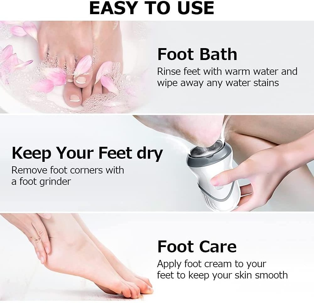 Portable Foot Vacuum Grinder Electric Callus Remover for Feet Vacuum Callus Collector and Remover Tool